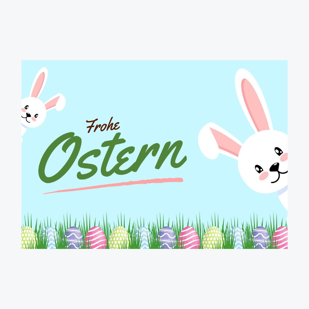 Card "Happy Easter" (blue)