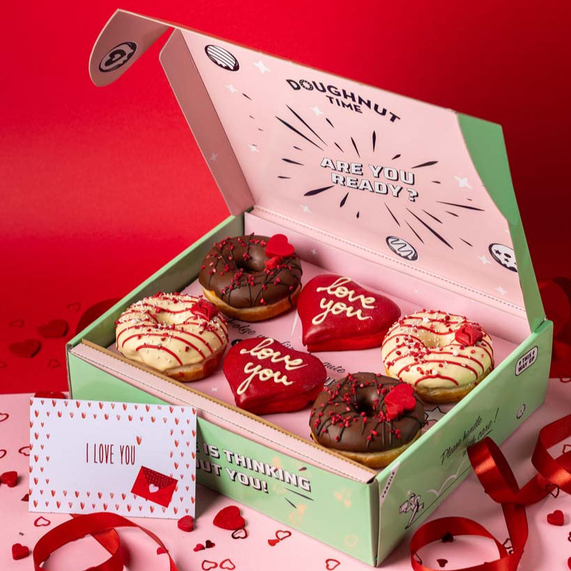 "Spécial Saint-Valentin" coffret cadeau de donuts