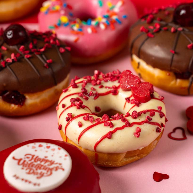"Spécial Saint-Valentin" coffret cadeau de mini donuts (VG)