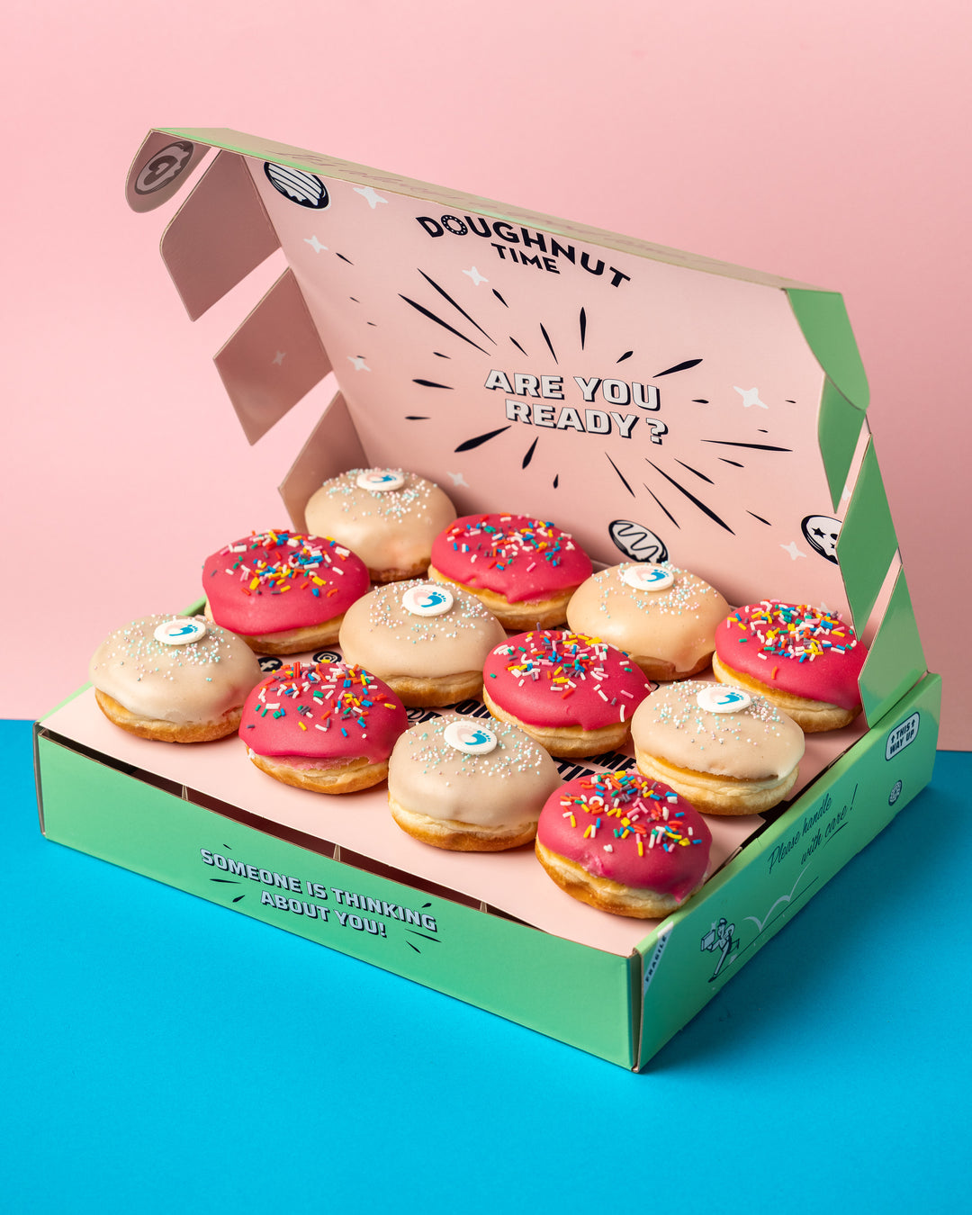 Gender Reveal Mini Doughnut Gift Box (vegan)