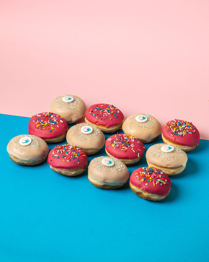 Gender Reveal Mini Doughnut Gift Box (vegan)