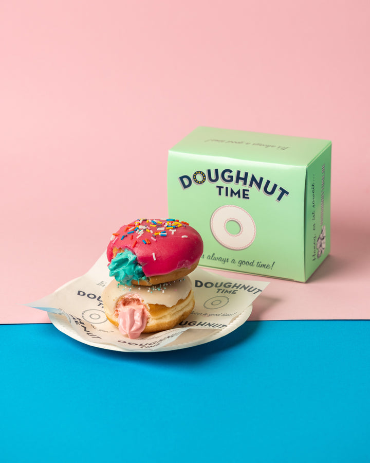Gender Reveal Mini Doughnut Gift Box (vegan)