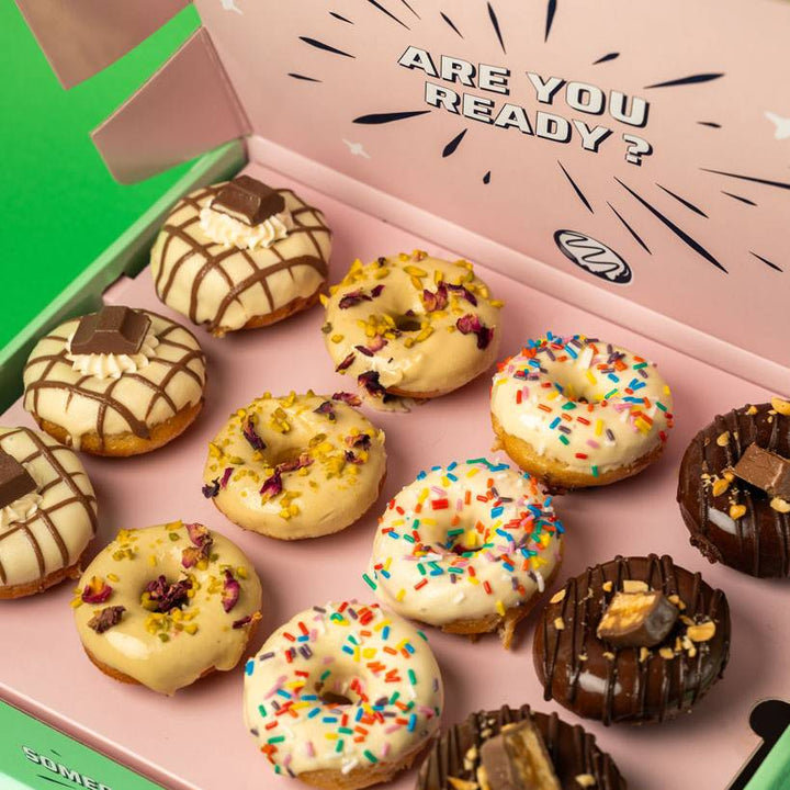 "Choccy Squad" gluten free mini cake doughnut gift box