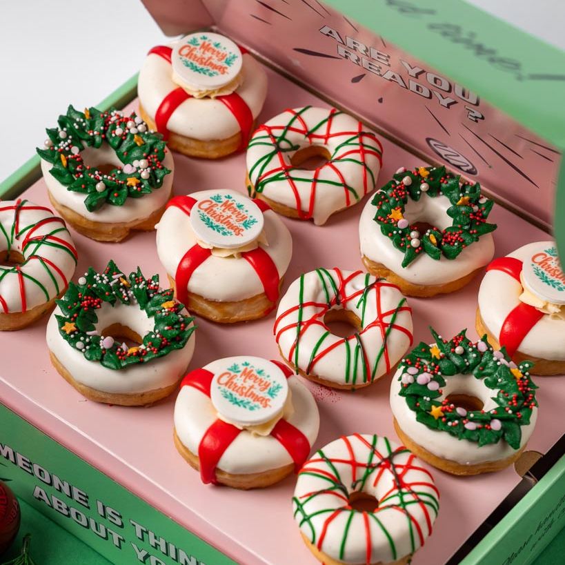 "Vegan Christmas" mini doughnut gift box (VG)