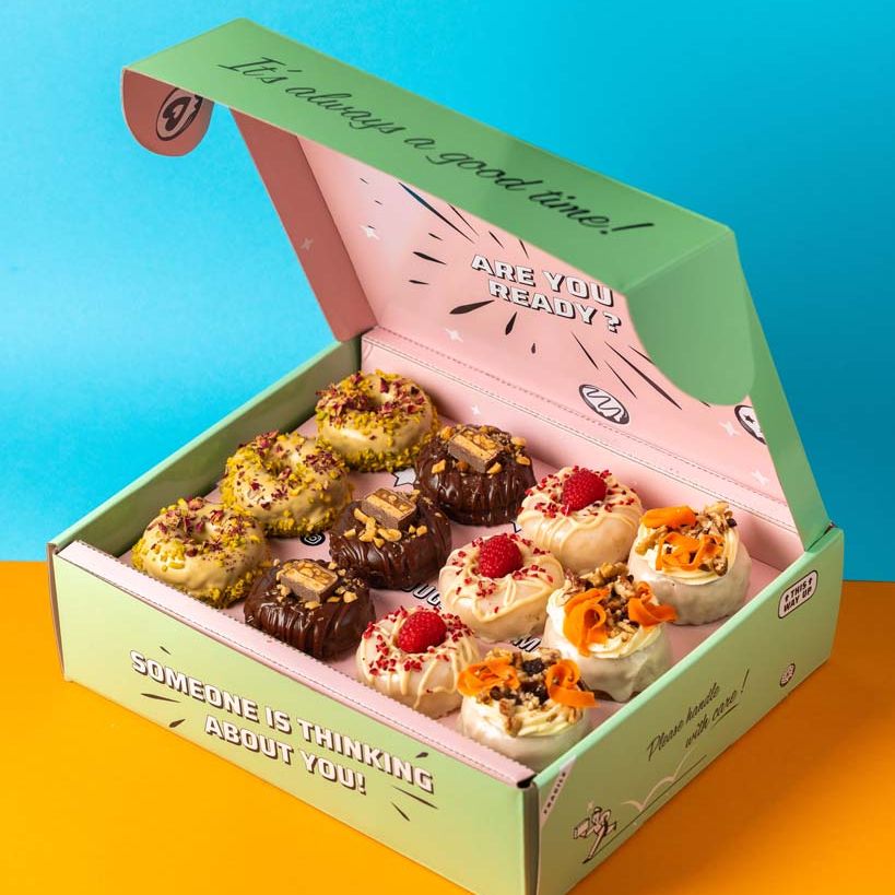 "Baked All-Stars" boîte cadeau de mini-gâteaux donuts sans gluten (12 pièces)