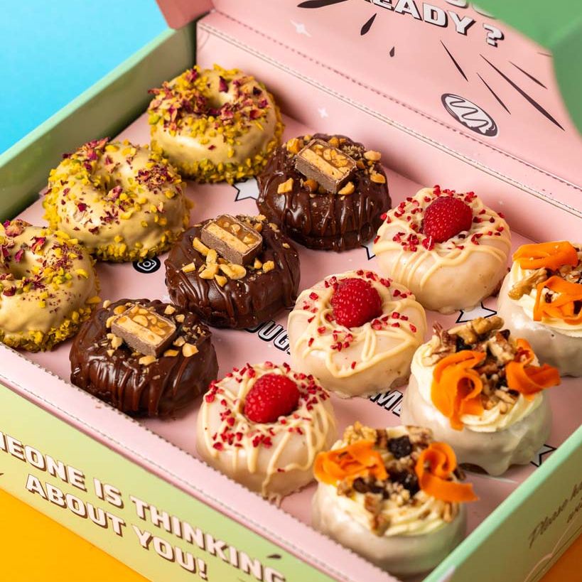 "Baked All-Stars" boîte cadeau de mini-gâteaux donuts sans gluten (12 pièces)