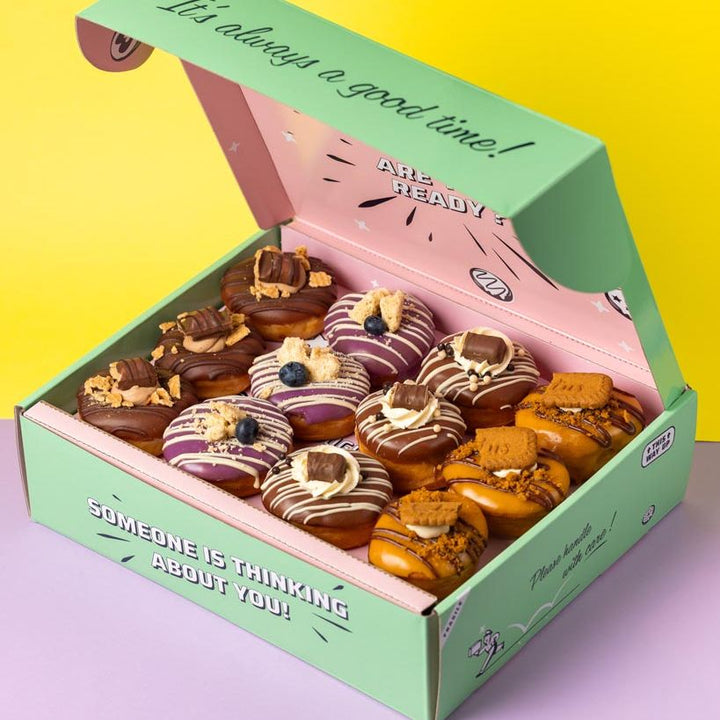 "Caja de regalo mini donuts "Llenos de amor