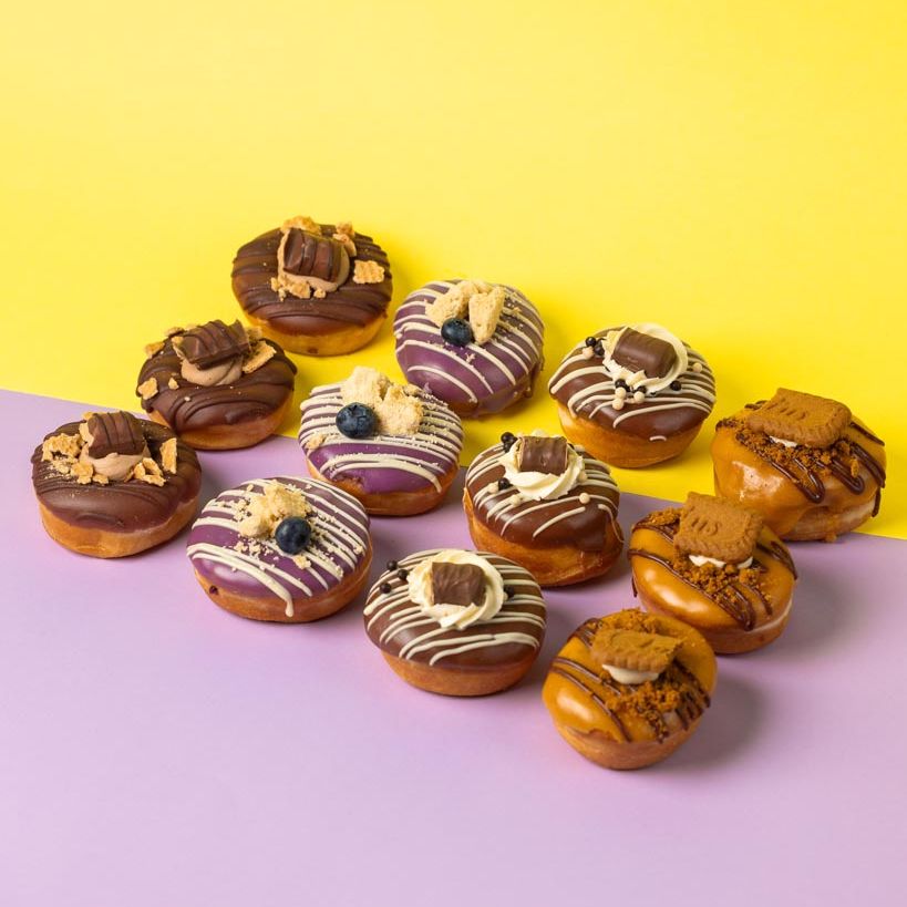 "Caja de regalo mini donuts "Llenos de amor
